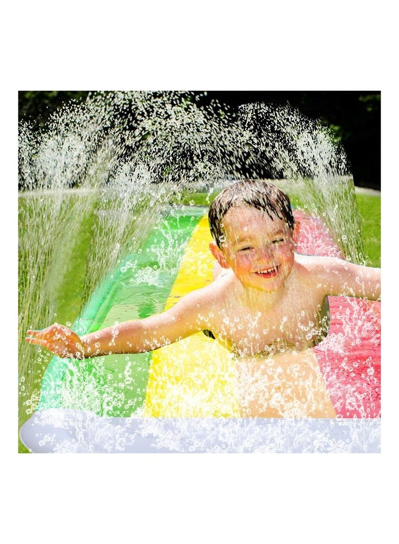 Inflatable Water Slide for Backyard Outdoor Kids Summer Toys Games Sprinkle Water Sliders with Boards For Children Summer Gifts