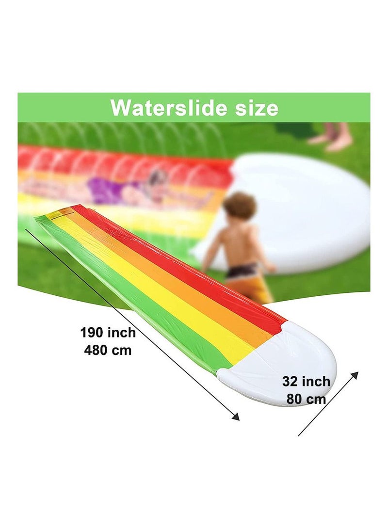 Inflatable Water Slide for Backyard Outdoor Kids Summer Toys Games Sprinkle Water Sliders with Boards For Children Summer Gifts