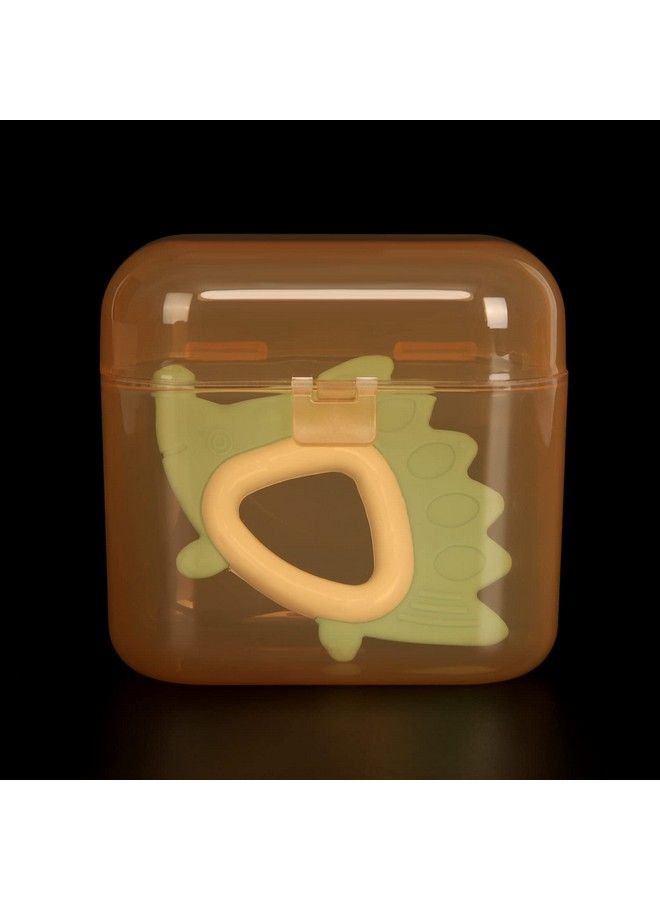 Pacifier Case Pacifier Container Can Storage 2 Pacifiers Baby Pacifier Holder Case For Travel Bpa Freebrown