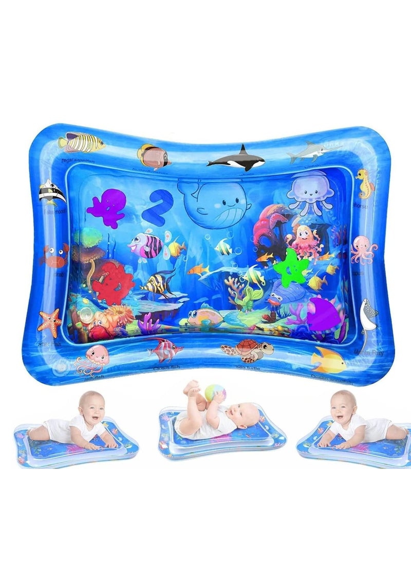 Kid Inflatable Tummy Time Water Play Mat Toys for Infants Toddlers Perfect Sensory 3 6 9 Months Newborn Baby Girls Boys Early Development Activity Centers