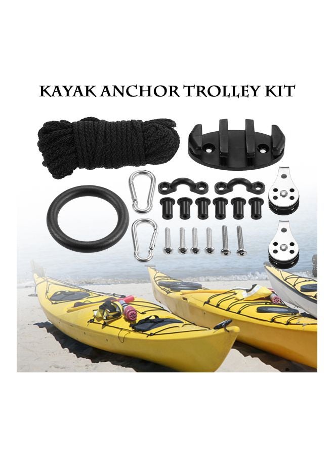 21-Piece Kayak Canoe Anchor Trolley Kit 16x11x4cm