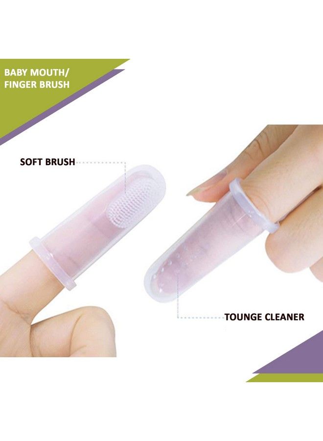 Combosilicone Baby Finger Brush With Case With Non Toxic Develop Baby'S Biting Skills Safely Texture Chewy Tube Assorted