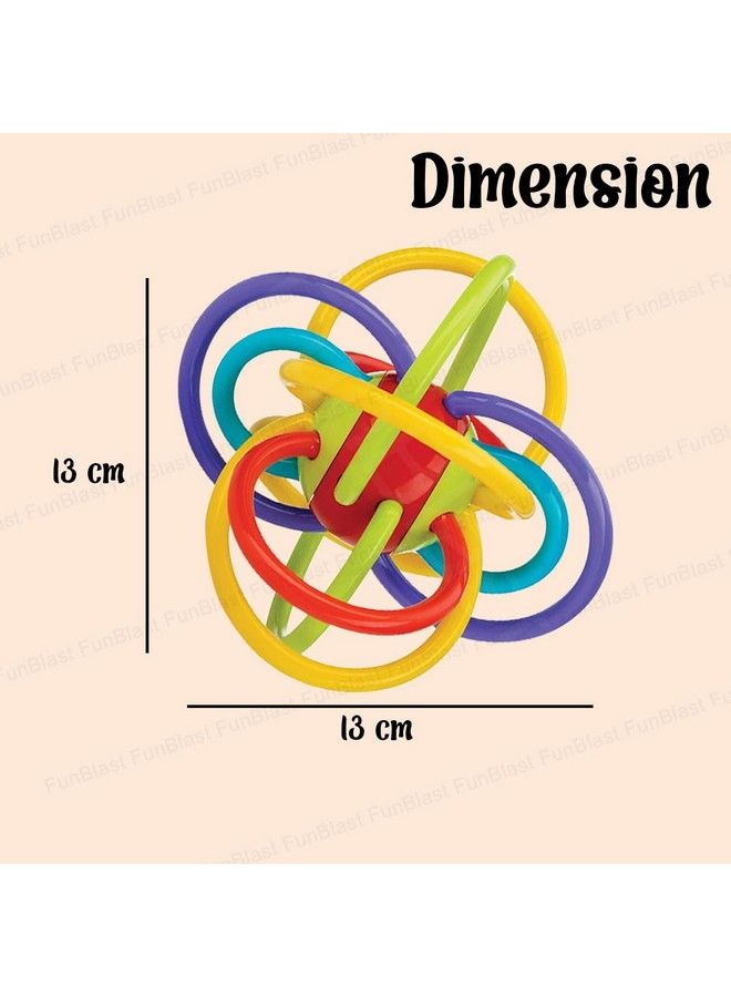 Loops Teething Ringteether Rings With Rattle Sound Toys For New Born Baby Silicone Rings Loop Teether For Baby Infant Teething Ring Toys (Multicolor)