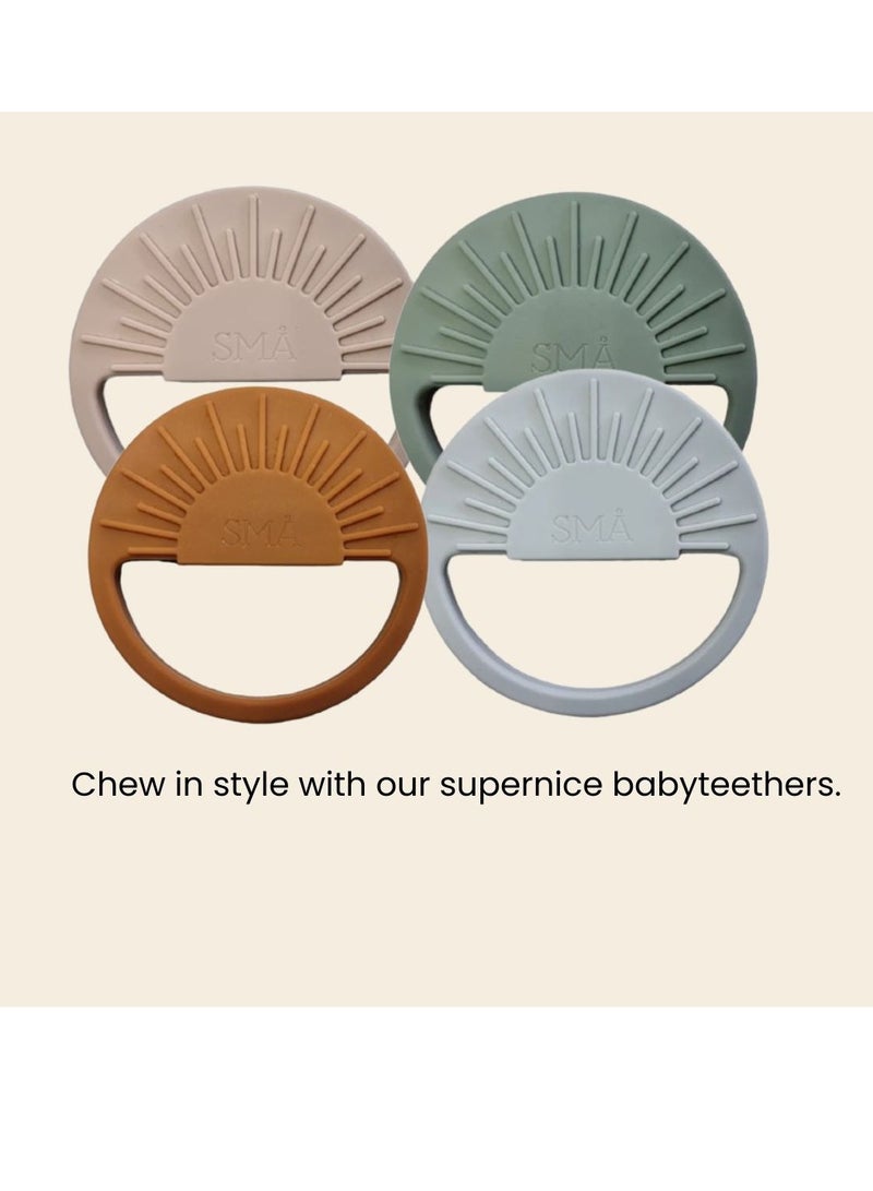 SMA Baby Sun Teether Teething Toys for Babies-Teething Toy Silicone BPA Free Anti-Dropping Infant Teether Pacifiers Chew Toys for Sucking Needs and Soothing Babies Sore Gums