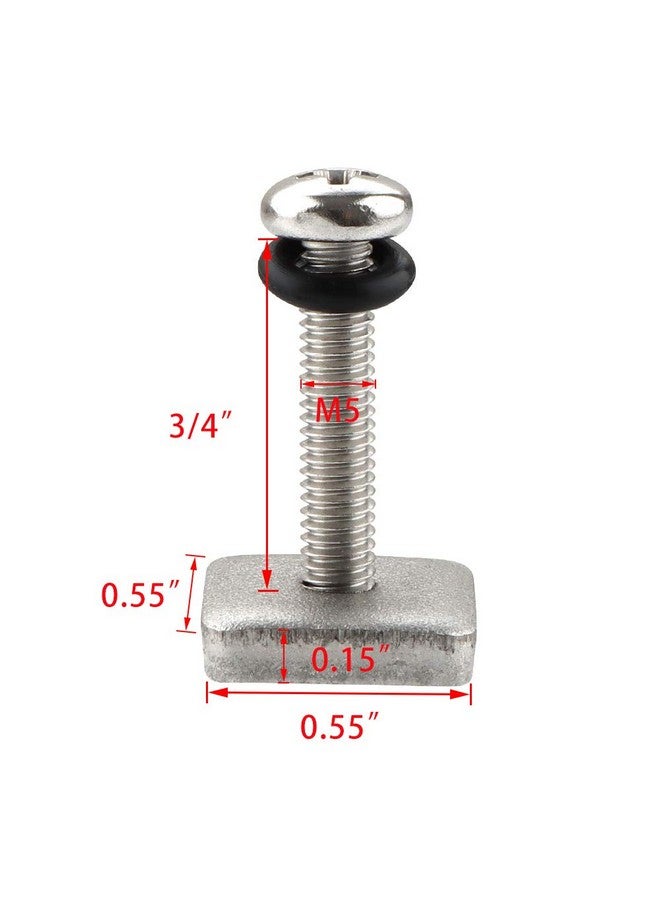 316 Stainless Steel Fin Screw And Plate For Surf Longboard And Sup 3 Pack M5 Screw Suitable For Plastic Single Fin