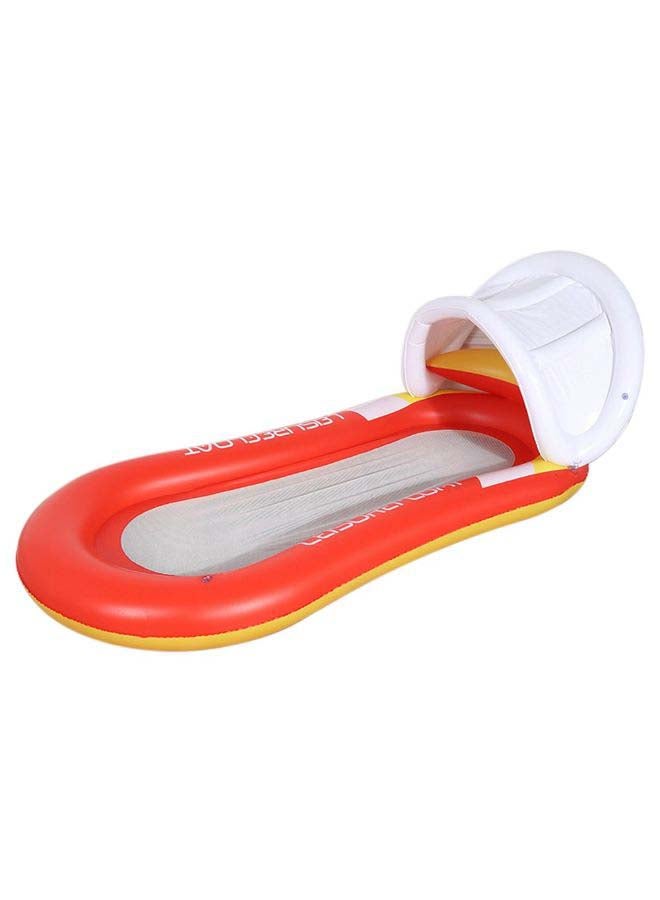 Inflatable PVC Pool Float with Canopy Swimming Pool Lounger Floating Hammock Raft 35x25x5cm