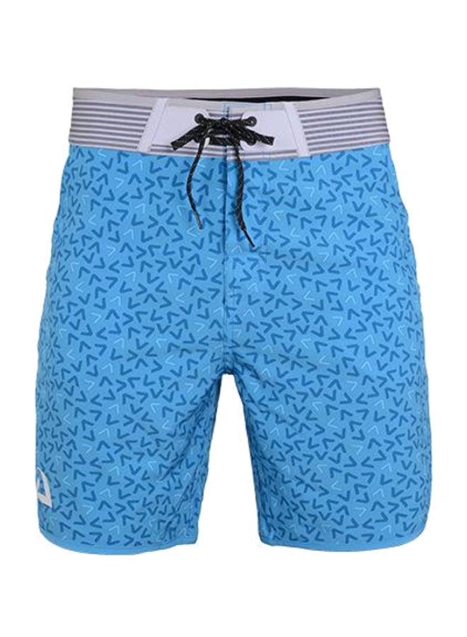 MAUI-Printed Men's Boardshorts (BLUE) - XL