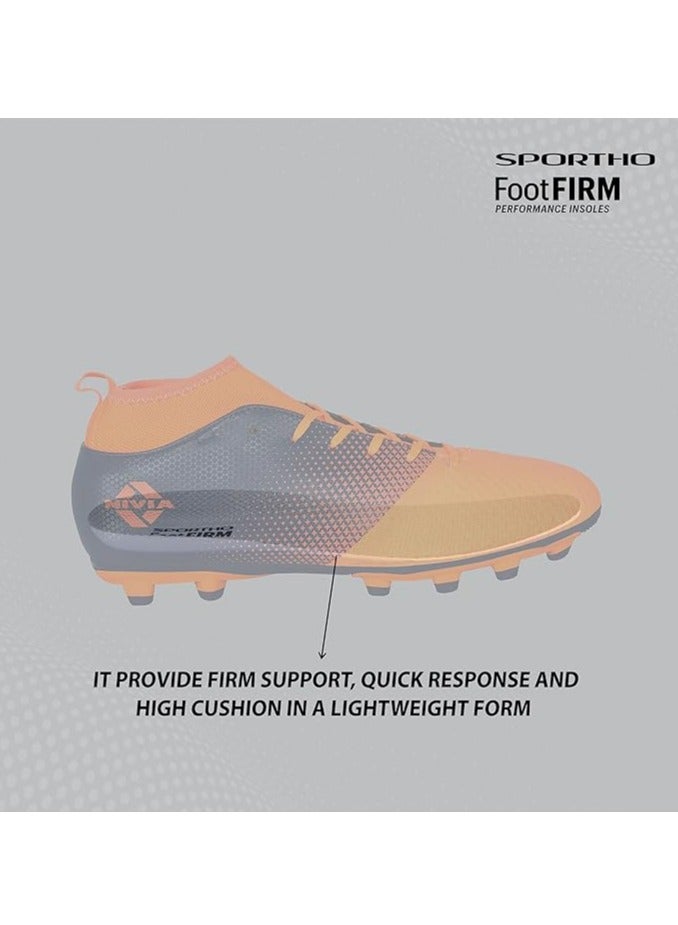 Ashtang Football Stud | TPU Sole with PU Synthetic Leather | 4 UK/ 5 US / 38 EU | A Moulded Removable EVA | Pre-Molded TPU Light Weight Insole | Ideal for Hard and Grassy Surfaces