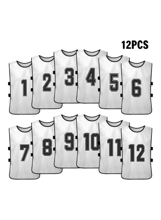Sports Pinnies Numbered Practice Vest Pennies For Soccer Basketball Jersey Bibs,Set Of 12 Youth Adults Team