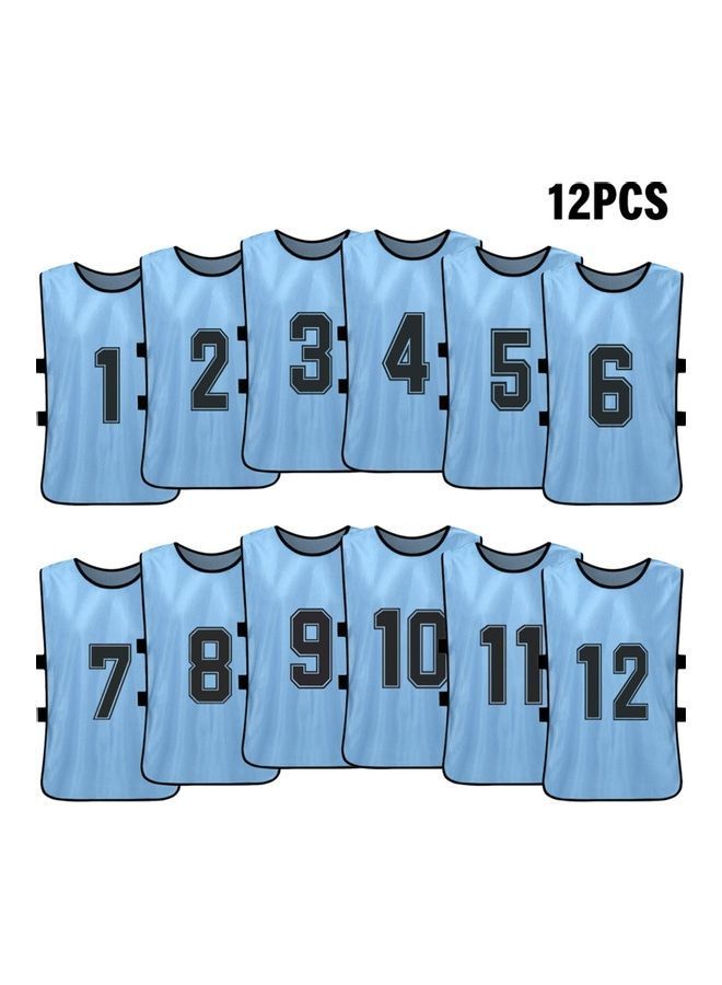 Sports Pinnies Numbered Practice Vest Pennies For Soccer Basketball Jersey Bibs,Set Of 12 Youth Adults Team