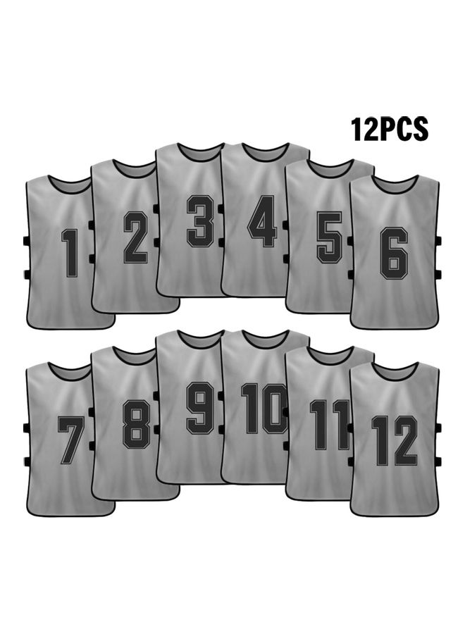 Sports Pinnies Numbered Practice Vest Pennies For Soccer Basketball Jersey Bibs,Set Of 12 Youth Adults Team