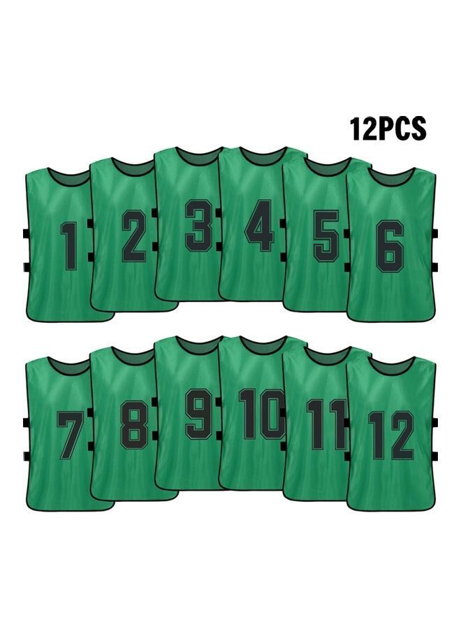Sports Pinnies Numbered Practice Vest Pennies For Soccer Basketball Jersey Bibs,Set Of 12 Youth Adults Team