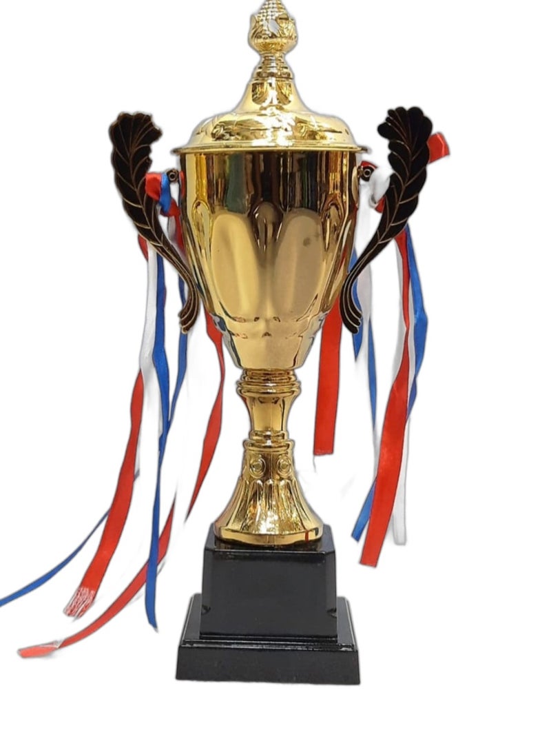 Gold Trophies Personalized Trophies Cups With Colorful Ribbons And Trophies Awards Sports Trophies Medals Appreciation Award Gift Achievement Ceremony Trophies Basketball Football Trophy