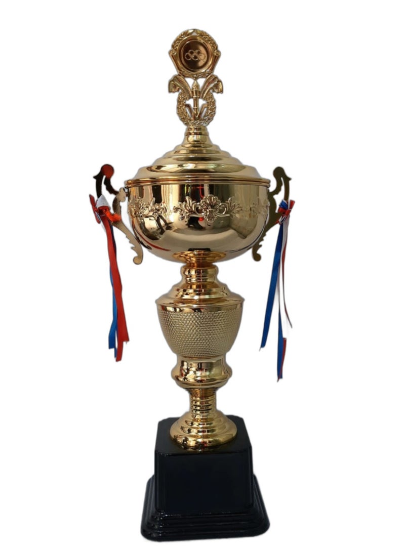 Gold Trophies Personalized Trophies Cups With Colorful Ribbons And Trophies Awards Sports Trophies Medals Appreciation Award Gift Achievement Ceremony Trophies Basketball Football Trophy