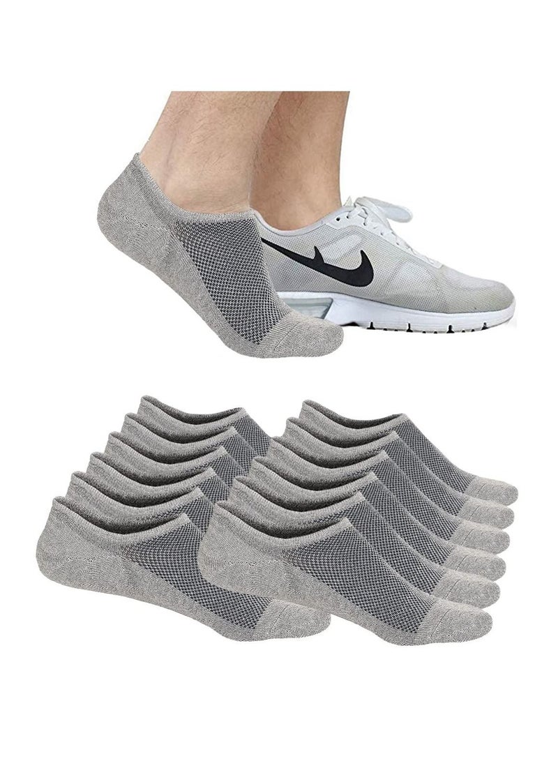 Mens Ankle Athletic Socks Low Cut Breathable Running Comfort Sports Trainer Cotton Casual Non-Slip No Show for Men and Women Invisible Crew Boat EUR43-48 6Pairs