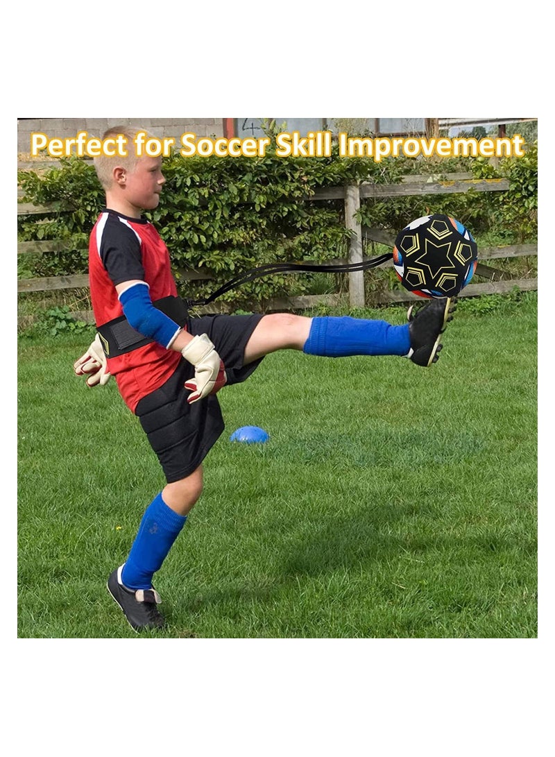 Football Kick Trainer, Adjustable Soccer Training Belt, Aid, Equipment for Kids and Adults, Perfect Skills Improvement, Suitable 3 4 5 Balls