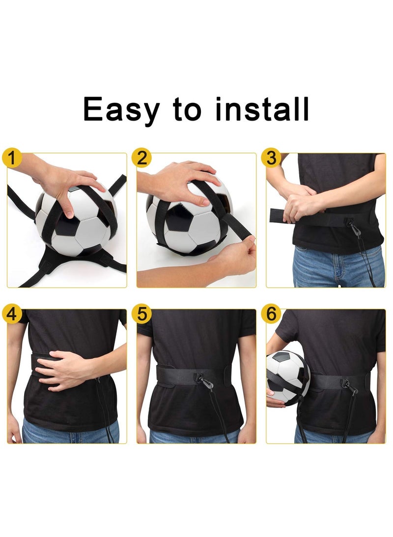 Football Kick Trainer Soccer Training Equipment Aid Skills Improvement Solo Practice for Kids Adults Hands Free Universal Fits All Size Footballs