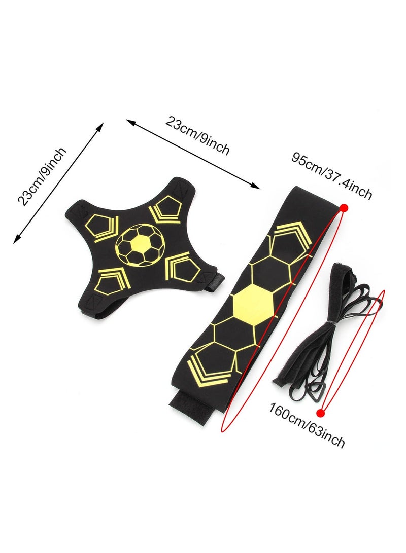 Football Kick Trainer Soccer Training Equipment Aid Skills Improvement Solo Practice for Kids Adults Hands Free Universal Fits All Size Footballs