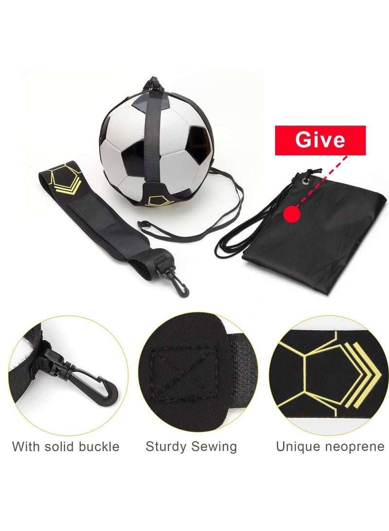 Football Kick Trainer Soccer Training Equipment Aid Skills Improvement Solo Practice for Kids Adults Hands Free Universal Fits All Size Footballs