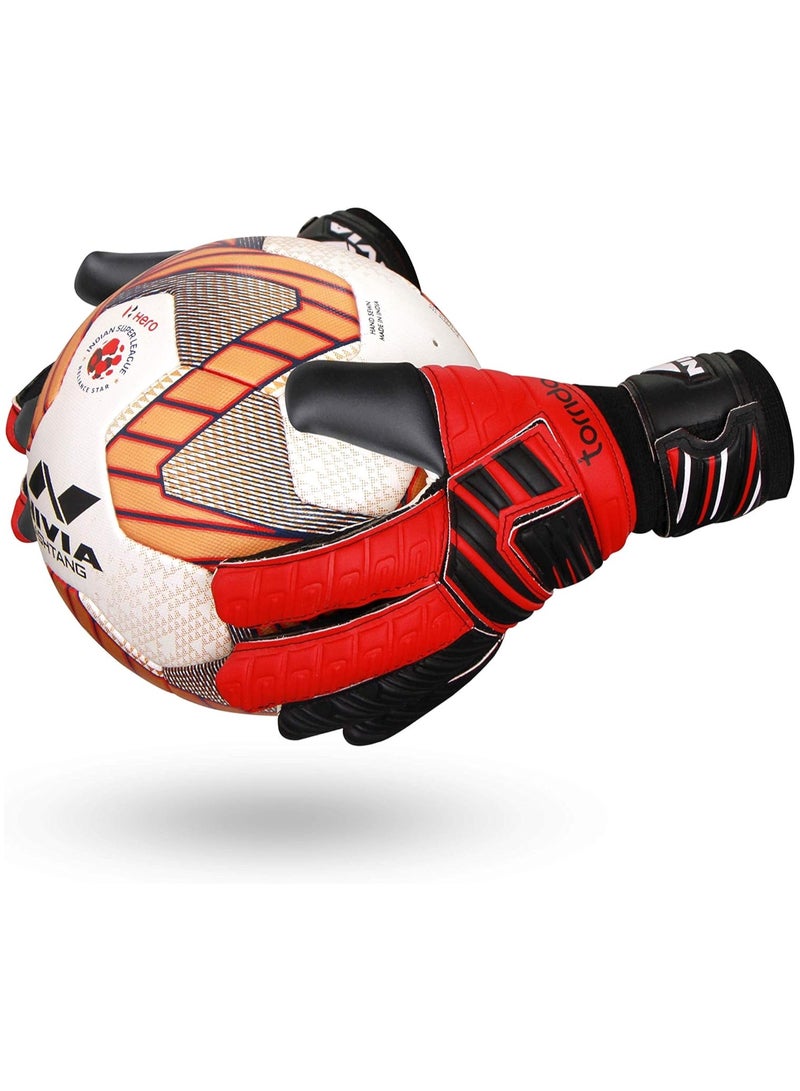 Raptor Torrido Football Goalkeeper Gloves | Size: Medium | Material: PVC Latex Foam | Superior Grip | For Goalie