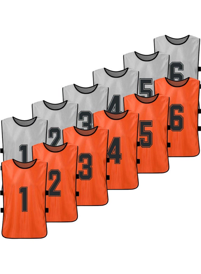 12-Piece Adults Soccer Sports Vest 32 x 12 x 20cm