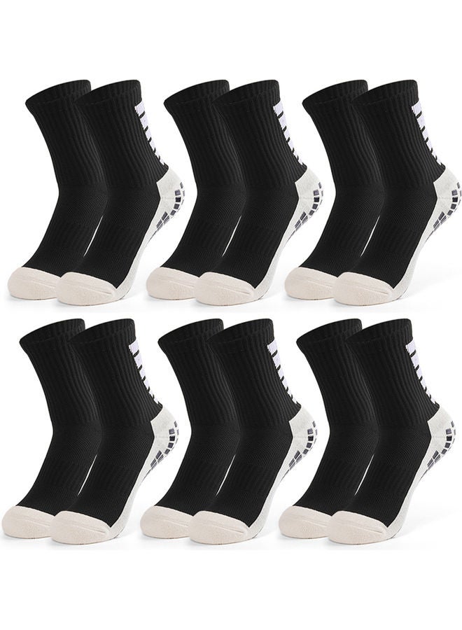 6 Pairs Men's Anti Slip Football Socks 22 x 9 x 20cm