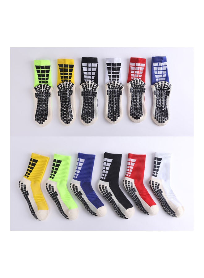 6 Pairs Men's Anti Slip Football Socks 22 x 9 x 20cm