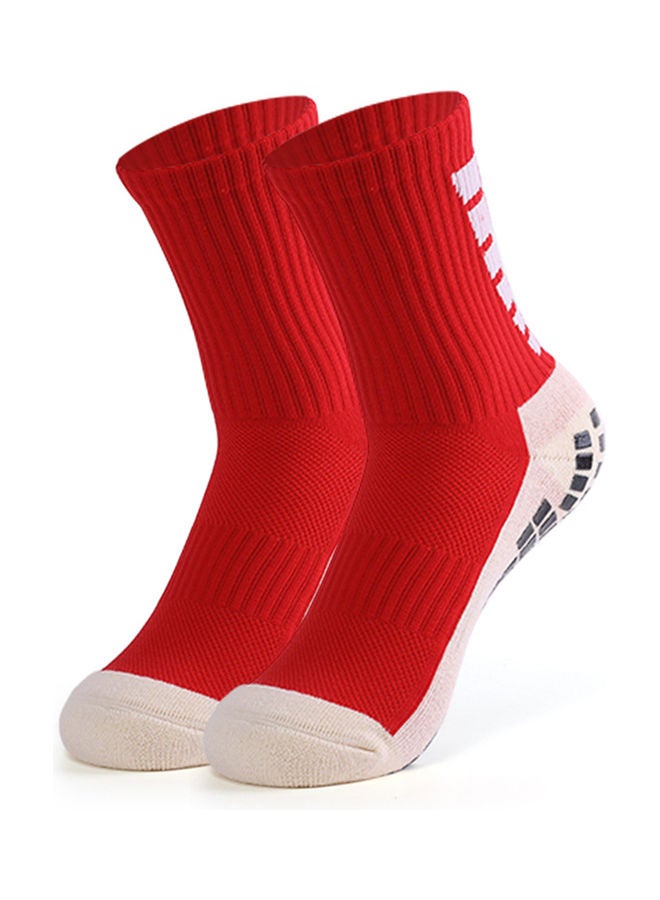 6 Pair Men's Anti Slip Football Socks 22.00 x 9.00 x 20.00cm