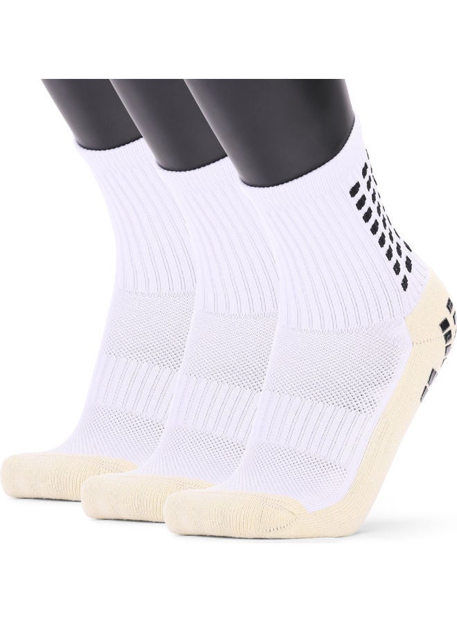 Pair Of 3 Men's Anti Slip Football Socks 22x8x11cm