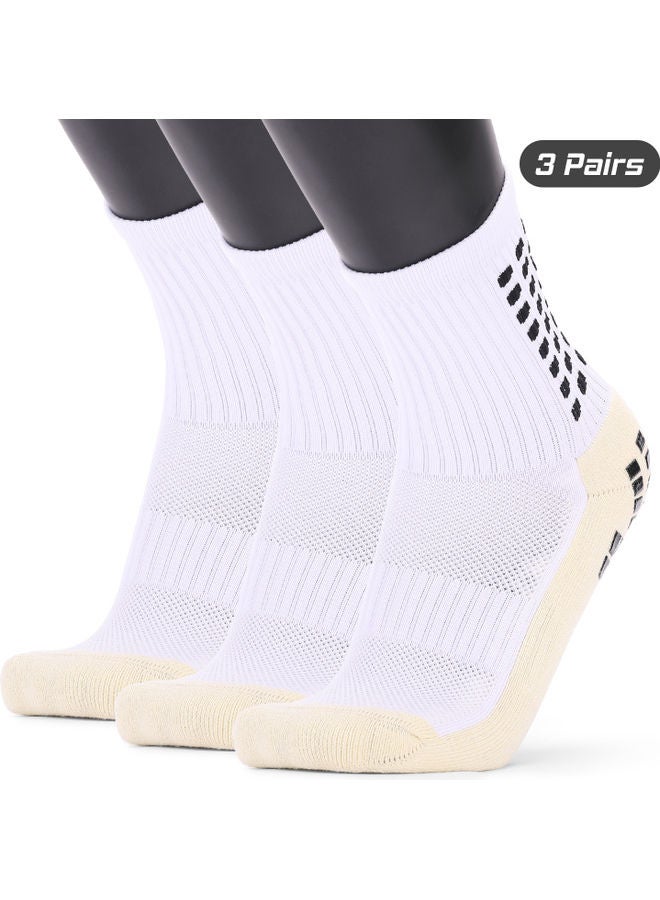 Pair Of 3 Men's Anti Slip Football Socks 22x8x11cm