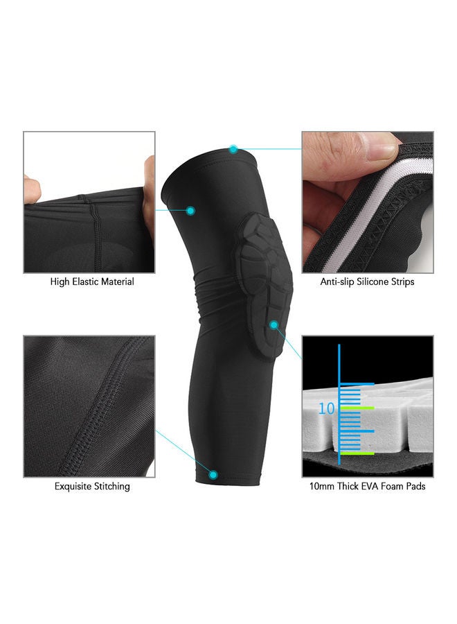 2-Piece Anti-Slip Leg Sleeves with Protective Knee Pad 24 x16 x 2cm