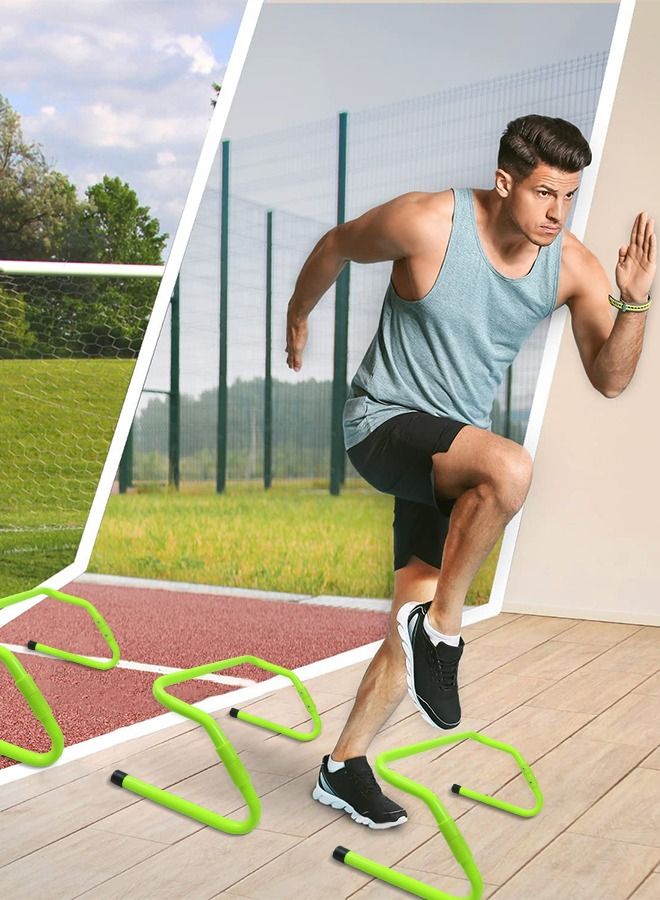 3 Pack Agility Speed Hurdles Upgraded Training Hurdles Adjustable Height,Ultra Durable All-in-One Speed Hurdles 2 Way Plyometric and Speed Hurdle Set for Soccer and Football