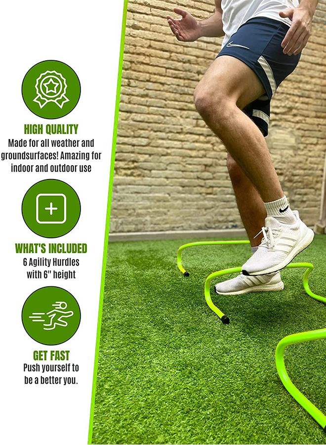 3 Pack Agility Speed Hurdles Upgraded Training Hurdles Adjustable Height,Ultra Durable All-in-One Speed Hurdles 2 Way Plyometric and Speed Hurdle Set for Soccer and Football