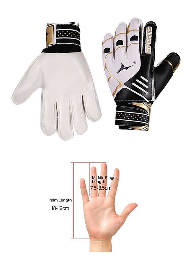 Goalie Gloves for Youth & Adult, Goalkeeper Gloves Kids with Finger Support, Soccer Gloves for Men and Women, Junior Keeper Football Gloves for Training and Match