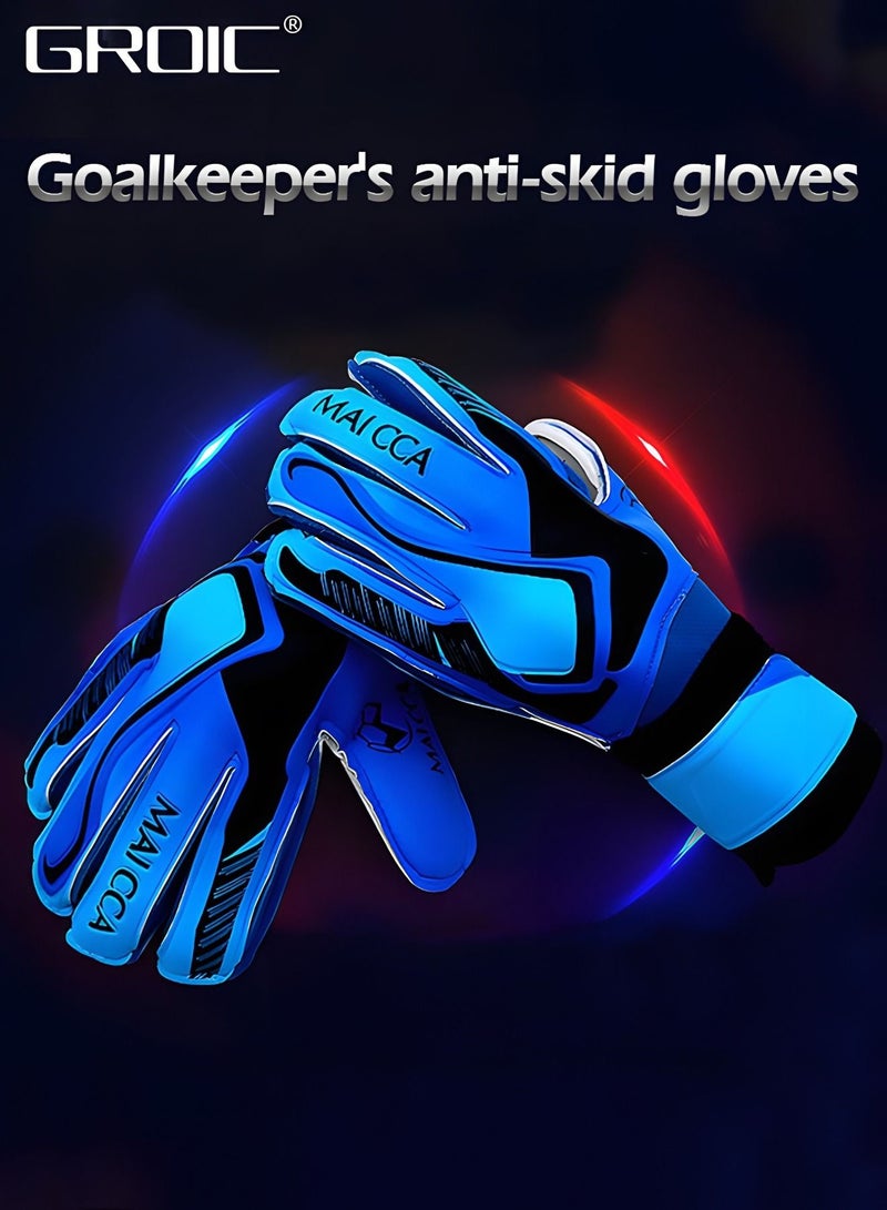 Soccer Goalie Goalkeeper Gloves,Football Gloves with Strong Grips Palms,Anti-Slip Soccer Gloves,Sports Protective Equipment