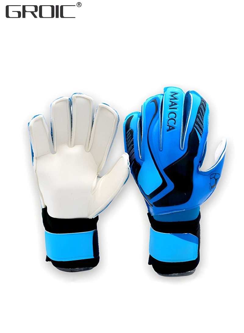 Soccer Goalie Goalkeeper Gloves,Football Gloves with Strong Grips Palms,Anti-Slip Soccer Gloves,Sports Protective Equipment