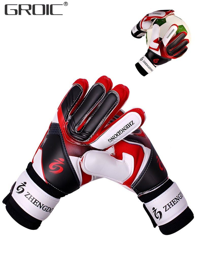 Soccer Goalie Goalkeeper Gloves,Football Gloves with Strong Grips Palms,Anti-Slip Soccer Gloves,Sports Protective Equipment