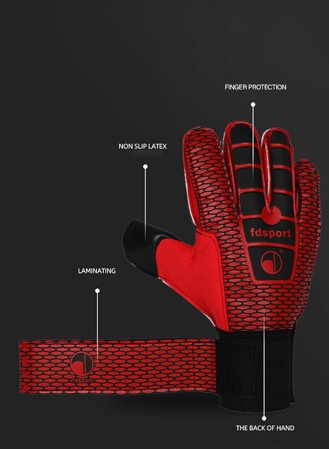 Goalie Gloves for Youth and Adult,Goalkeeper Gloves Kids with Finger Support,Soccer Gloves for Men and Women,Junior Keeper Football Gloves for Training and Match