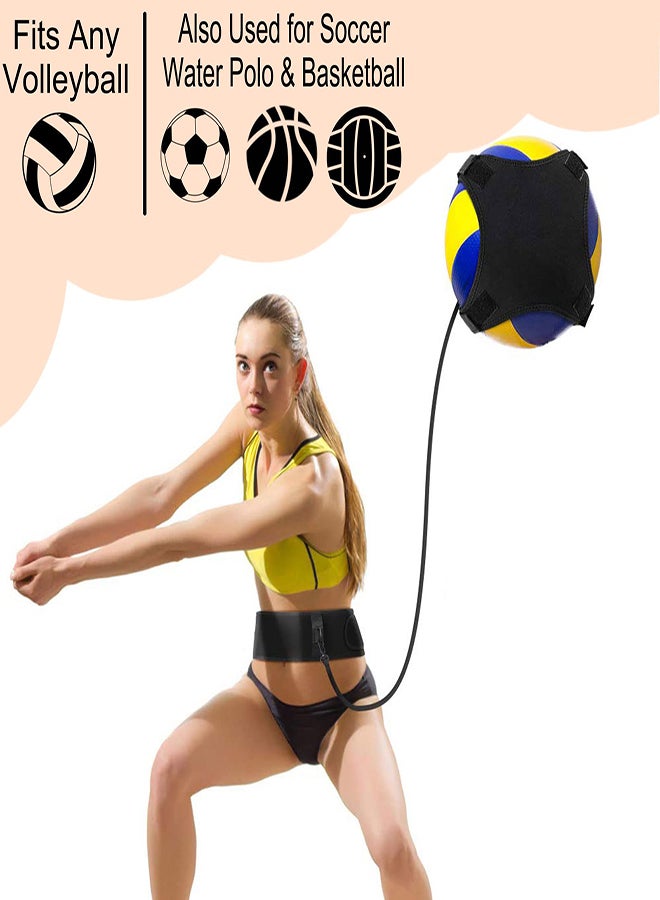 Football Kick Trainer Volleyball Training Equipment Kick Throw Trainer with Belt and Elastic Rope Universal Football Solo Trainer Football Training Aid for Beginners Professional Athletes