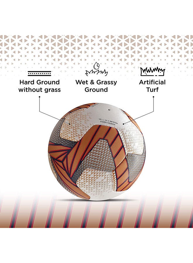 DOM01 Match ‎PU Football | Size 5 | Machine Stitched | 8 Panel | PU Micro Fiber top Layer | Soccer Ball | Latex Bladder Core