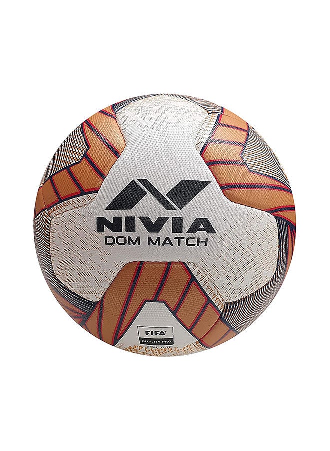 DOM01 Match ‎PU Football | Size 5 | Machine Stitched | 8 Panel | PU Micro Fiber top Layer | Soccer Ball | Latex Bladder Core