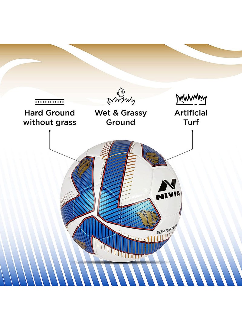 DOM04 Pro Ultra PU Football | Size 5 | Machine Stitched | 32 Panel | PU Micro Fiber top Layer | Soccer Ball | Latex Bladder Core