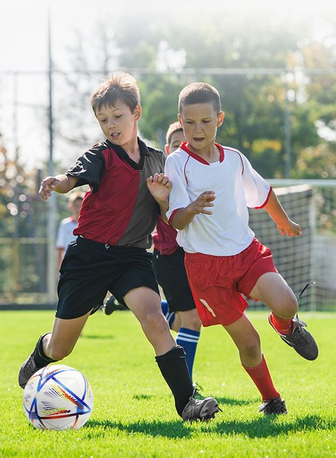 Sports Soccer Balls Official Size 5 Traditional Soccer Balls Size for Kids and Adult Training Ball Official Match Football Balls with Pump, Outdoor & Indoor Match or Game