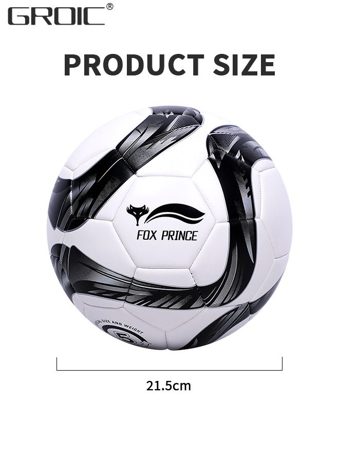 Soccer Ball Size 5，Football with Star Pattern Official Size Soccer Balls for Training,Playing,Waterproof Professional Outdoor Indoor and Match Balls