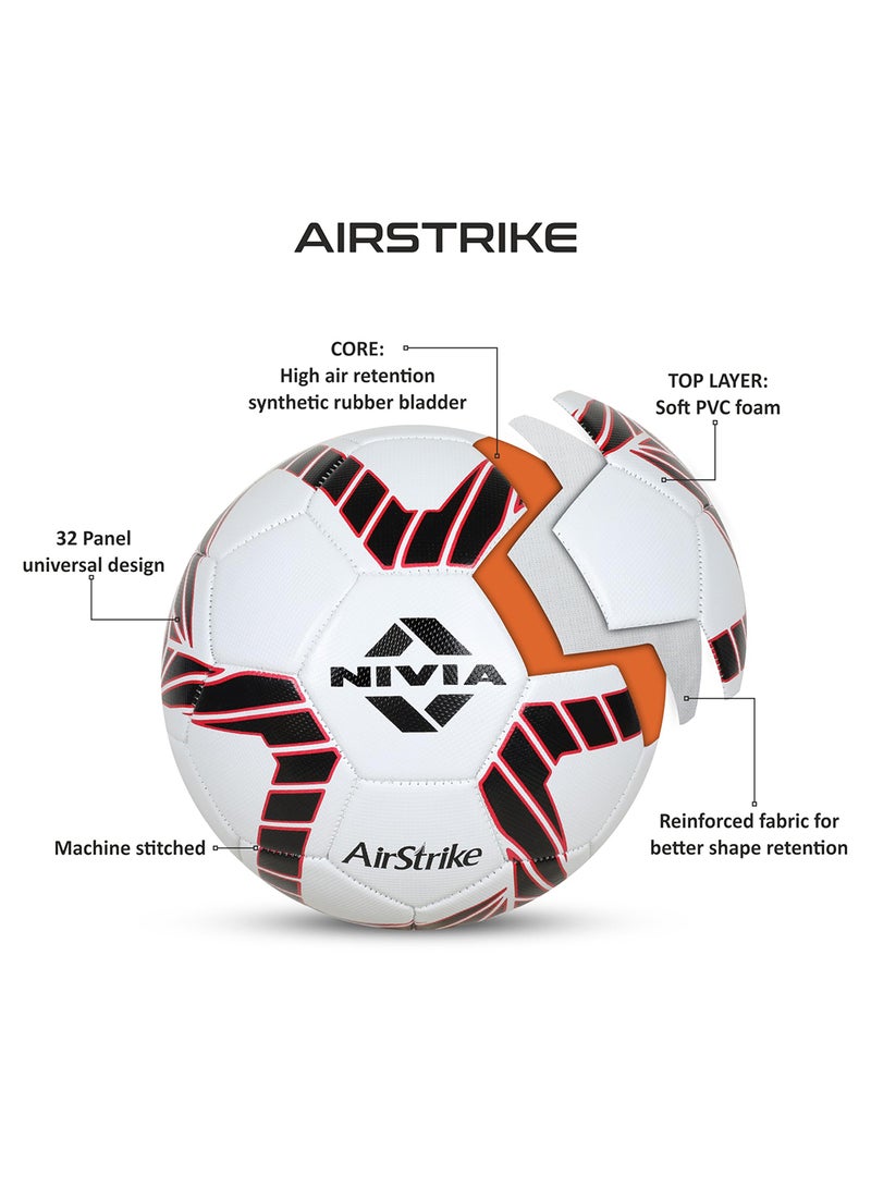 Air Strike Football | Size 5 | Foamed PVC Stitched | 32 Panel | Hobby Playing Ball | Soccer Ball