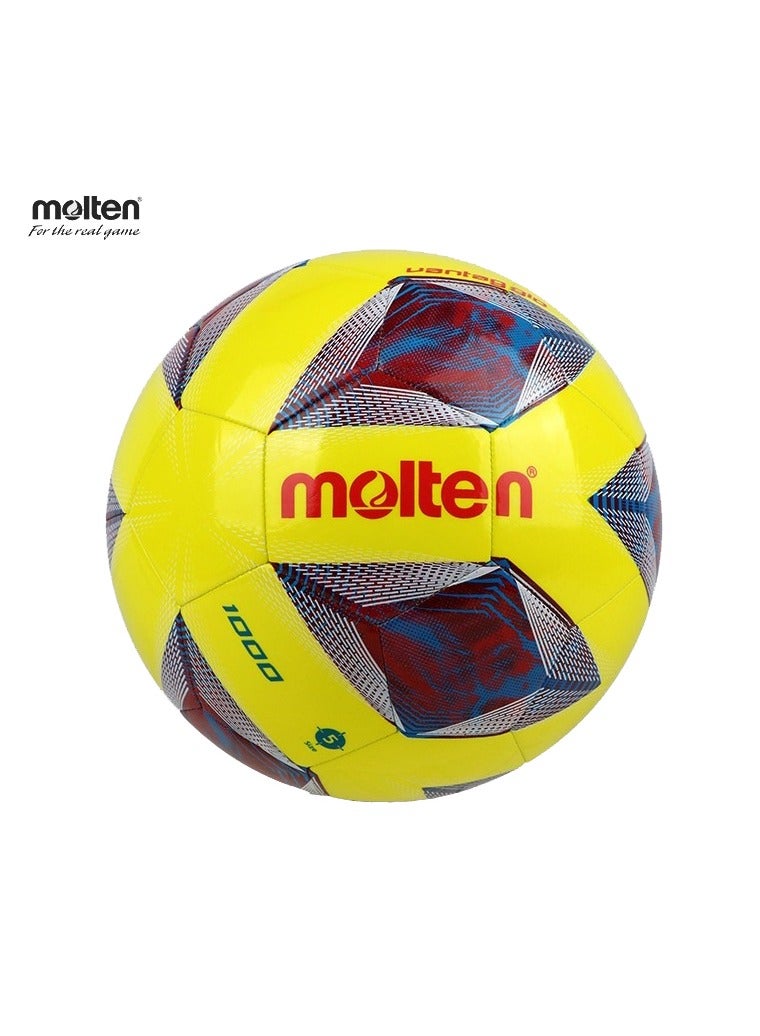 Molten Football F5A1000 Red Best Indoor or Outdoor for Soccer Players and Football Fansll Fans Yellow