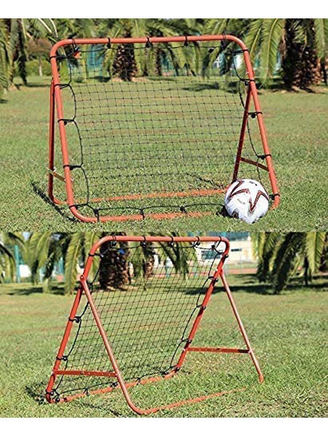 Football Bouncer Football Kickback Rebounder Adjustable Angles Training Equipment Removable Football Goal