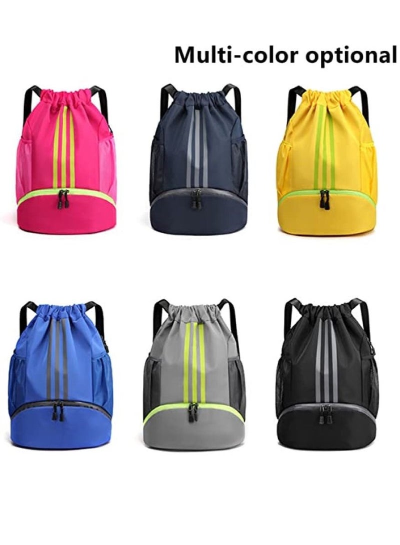 Drawstring Backpack Drawstring Bag Gym Sack String Bag Men Women Basketball Bag Bundle Pocket Drawstring Backpack Student School Bag Football Bag Storage Bag Large Capacity Fitness