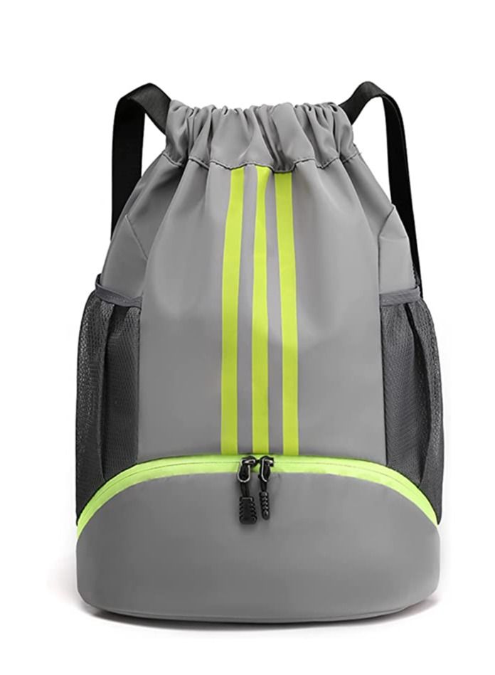 Drawstring Backpack Bag Gym Sack String Men Women Basketball Bundle Pocket Student School Football Storage Large Capacity Fitness