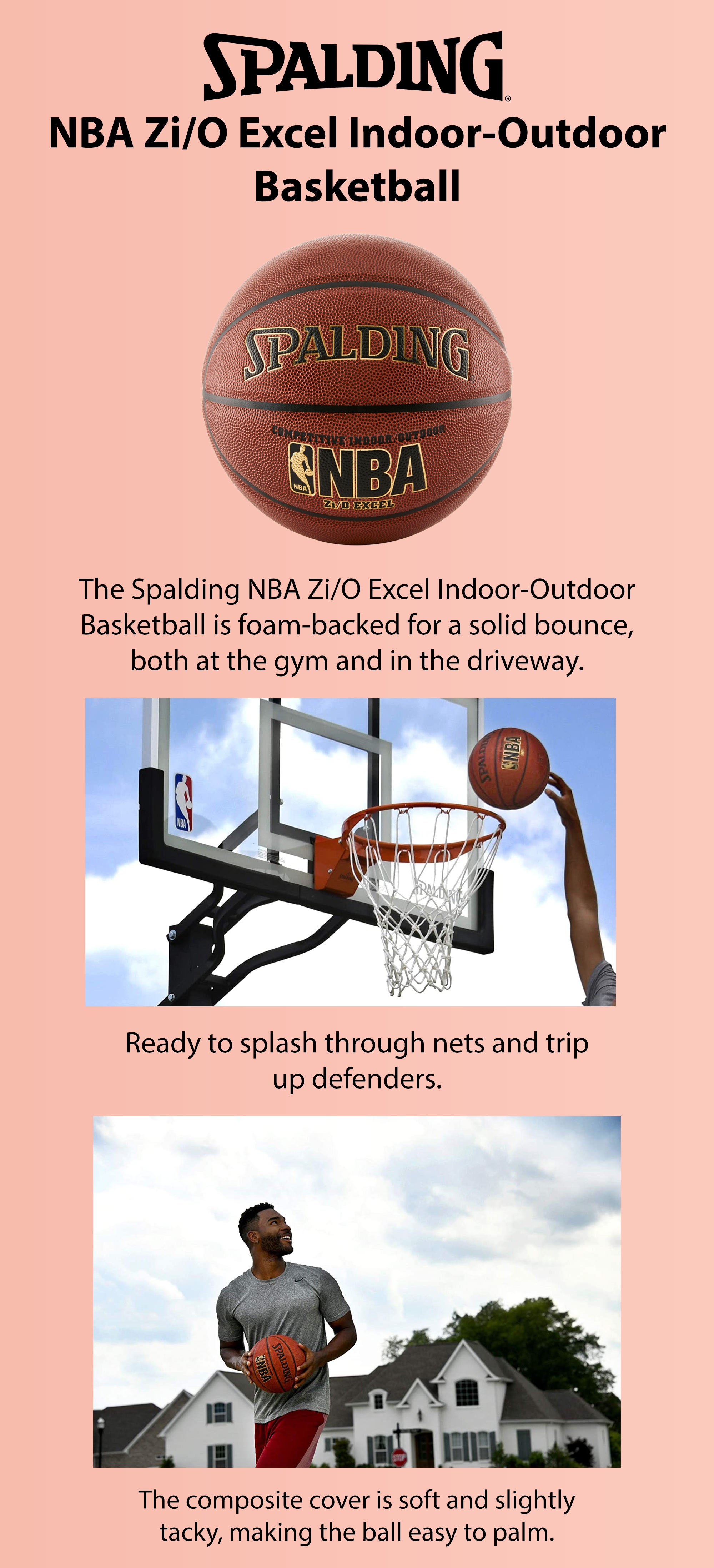NBA Zi/O Excel Indoor-Outdoor Basketball - 29.5 Inch